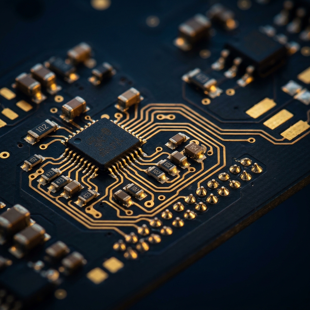 Elektronik devre kartı - PCB yakın plan